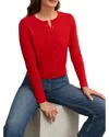 Hobbs London Michelle Cardigan In Scarlet Red