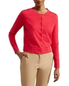 Hobbs London Michelle Crewneck Cardigan In Rouge Pink