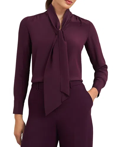 Hobbs London Mimi Blouse In Warm Plum