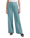 Hobbs London Mirabel Linen Wide Leg Pants In Lagoon Green