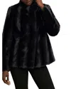 Hobbs London Misha Faux Fur Coat In Black