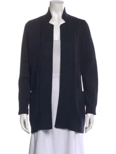 Pre-owned Hobbs London Mock Neck Sweater In Blue