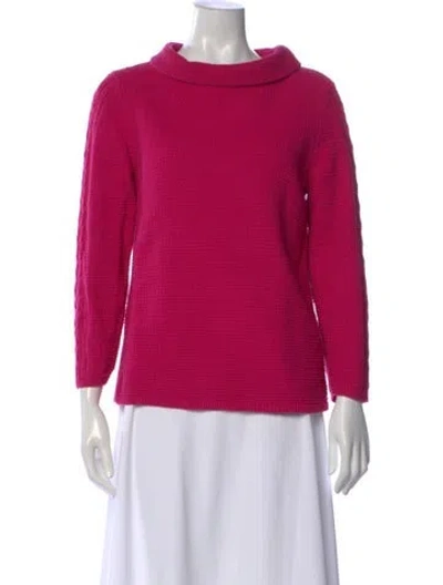 Pre-owned Hobbs London Mock Neck Sweater In Red