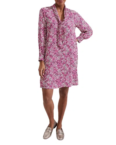 Hobbs London Monroe Dress In Pink Multi