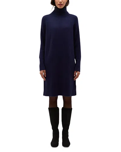 Hobbs London Nessa Knitted Sweater Dress In Blue