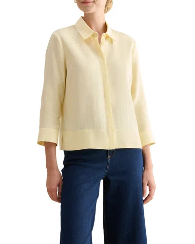 Hobbs London Nita Linen Shirt In Yellow