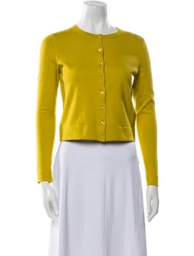 Pre-owned Hobbs London Nylon Crew Neck Sweater W/ Tags In Yellow