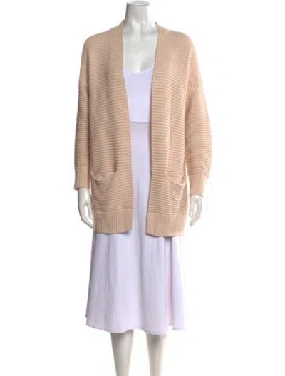 Pre-owned Hobbs London Open Front Sweater In Neutrals