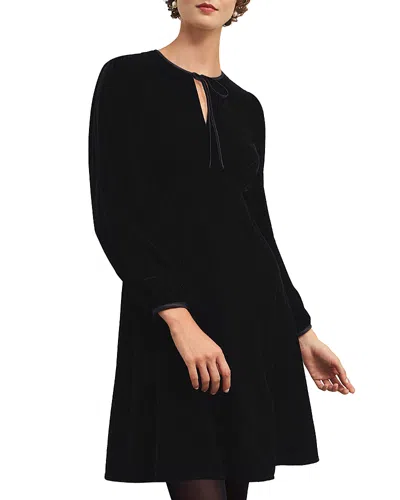 Hobbs London Osterly Velvet Dress In Black