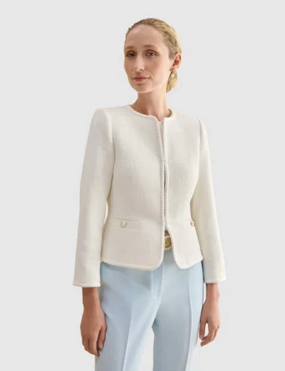 Hobbs London Otillia Textured Jacket In White