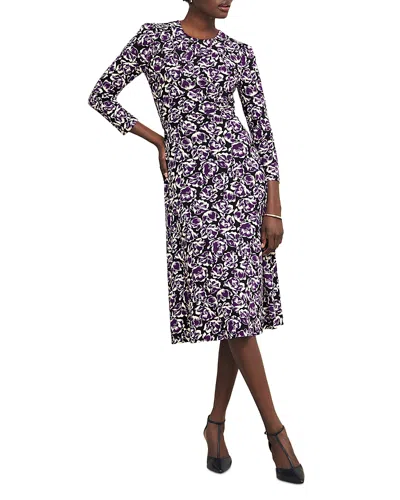 Hobbs London Paige Jersey Dress In Purple Multi