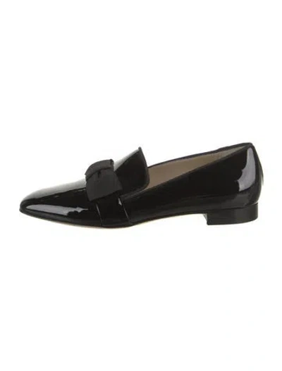 Pre-owned Hobbs London Patent Leather Loafers In Black