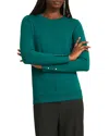 Hobbs London Penny Merino Wool Jumper In Green