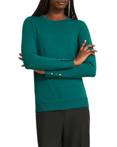 Hobbs London Penny Merino Wool Jumper In Green