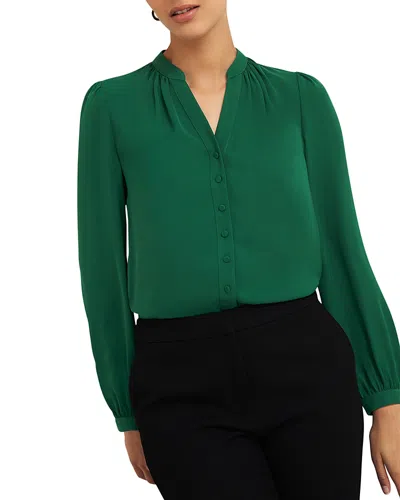Hobbs London Peony Blouse In Green