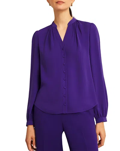 Hobbs London Peony Blouse In Purple