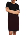Hobbs London Perrie Knit Dress In Black Rhubarb