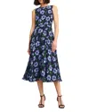Hobbs London Carly Floral Print Dress In Blue