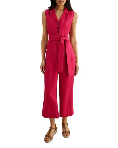 Hobbs London Petite Destiny Jumpsuit In Pink