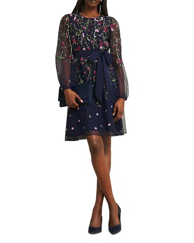 Hobbs London Petite Emmy Embroidered Dress In Multi