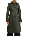 Hobbs London Petite Hallie Trench Coat In Green