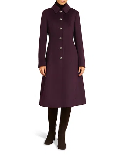 Hobbs London Petite Iona Coat In Burgundy