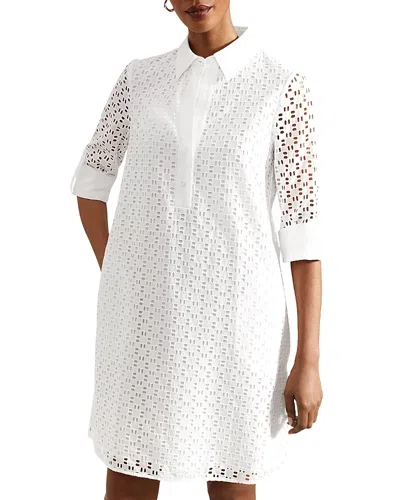 Hobbs London Petite Marciella Tunic Dress In White