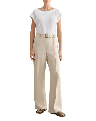 Hobbs London Petite Zainah Linen Pants In Neutral