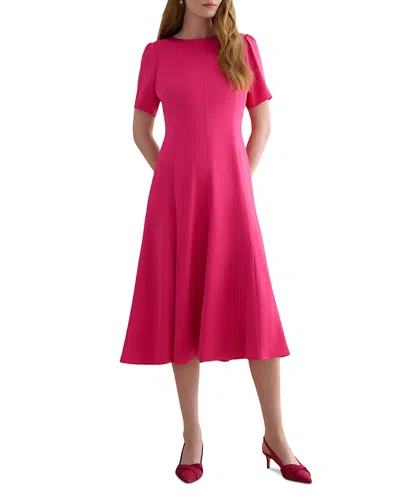 Hobbs London Petites Camille Satin Dress In Pink