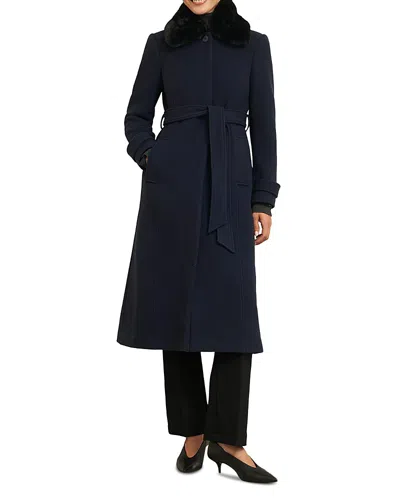 Hobbs London Petites Celeste Coat In Blue