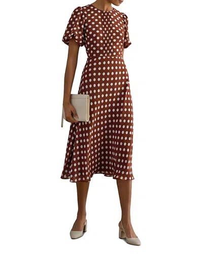Hobbs London Petites Dorothy Dress In Brown