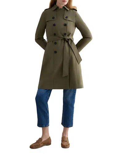 Hobbs London Petites Skylar Trench Coat In Green