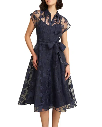 Hobbs London Petites Tess Burnout Floral Dress In Blue