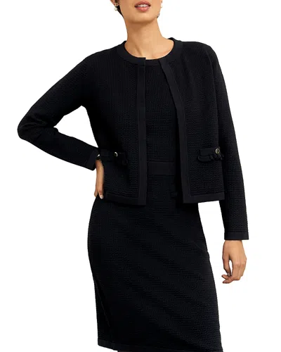 Hobbs London Petra Open Front Jacket In Black