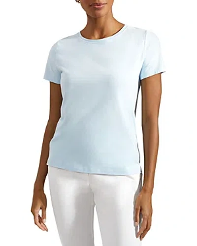 Hobbs London Pixie Cotton Tee In Mineral Blue