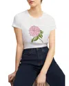 Hobbs London Pixie Embroidered Tee In White Pink
