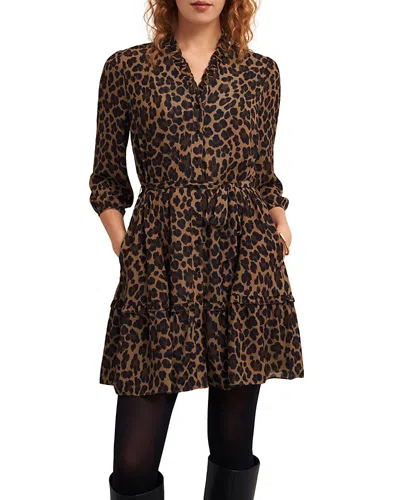 Hobbs London Polly Dress In Camel Multi