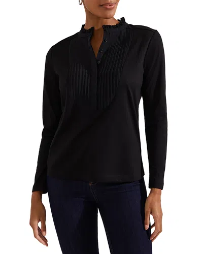 Hobbs London Rae Pintuck Top In Black