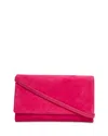 Hobbs London Renata Leather Clutch In Zinnia Pink