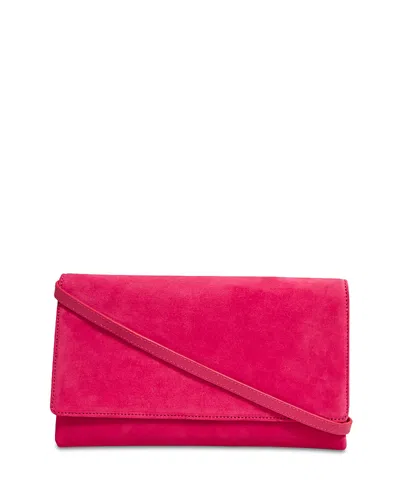 Hobbs London Renata Leather Clutch In Zinnia Pink
