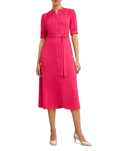 Hobbs London Renee Shirtdress In Zinnia Pink