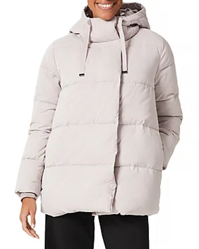 Hobbs London Romy Hooded Puffer Coat In Warm Gray