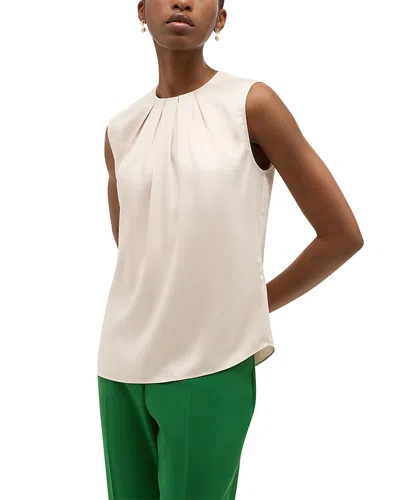 Hobbs London Rosanne Pleated Blouse In White