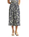 Hobbs London Rousham Skirt In Navy Cream
