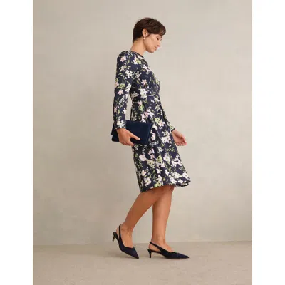 Hobbs London Sabine Floral Dress In Blue