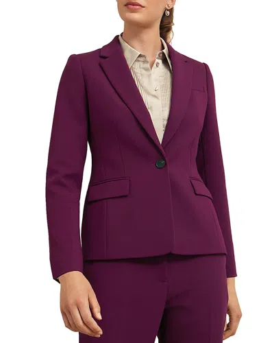Hobbs London Sami Single Breasted Jacket In Warm Plum