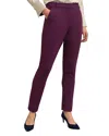Hobbs London Sami Tapered Leg Pants In Warm Plum