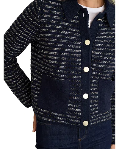 Hobbs London Sasha Knitted Jacket In Blue