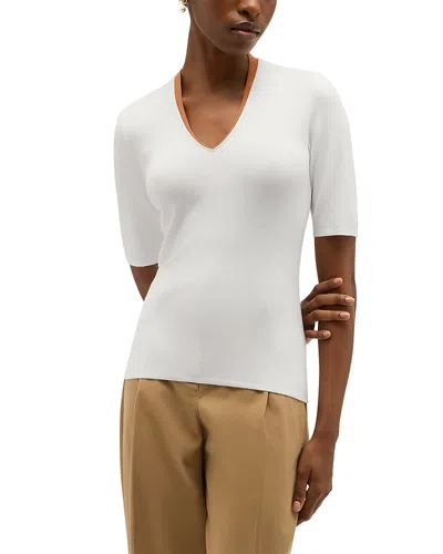 Hobbs London Scarlett Knitted Top In White