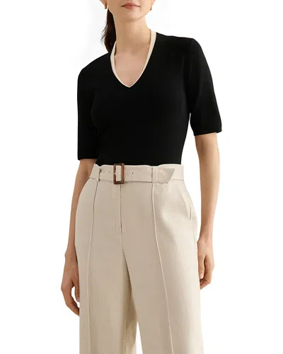 Hobbs London Scarlett Slim Top In Black